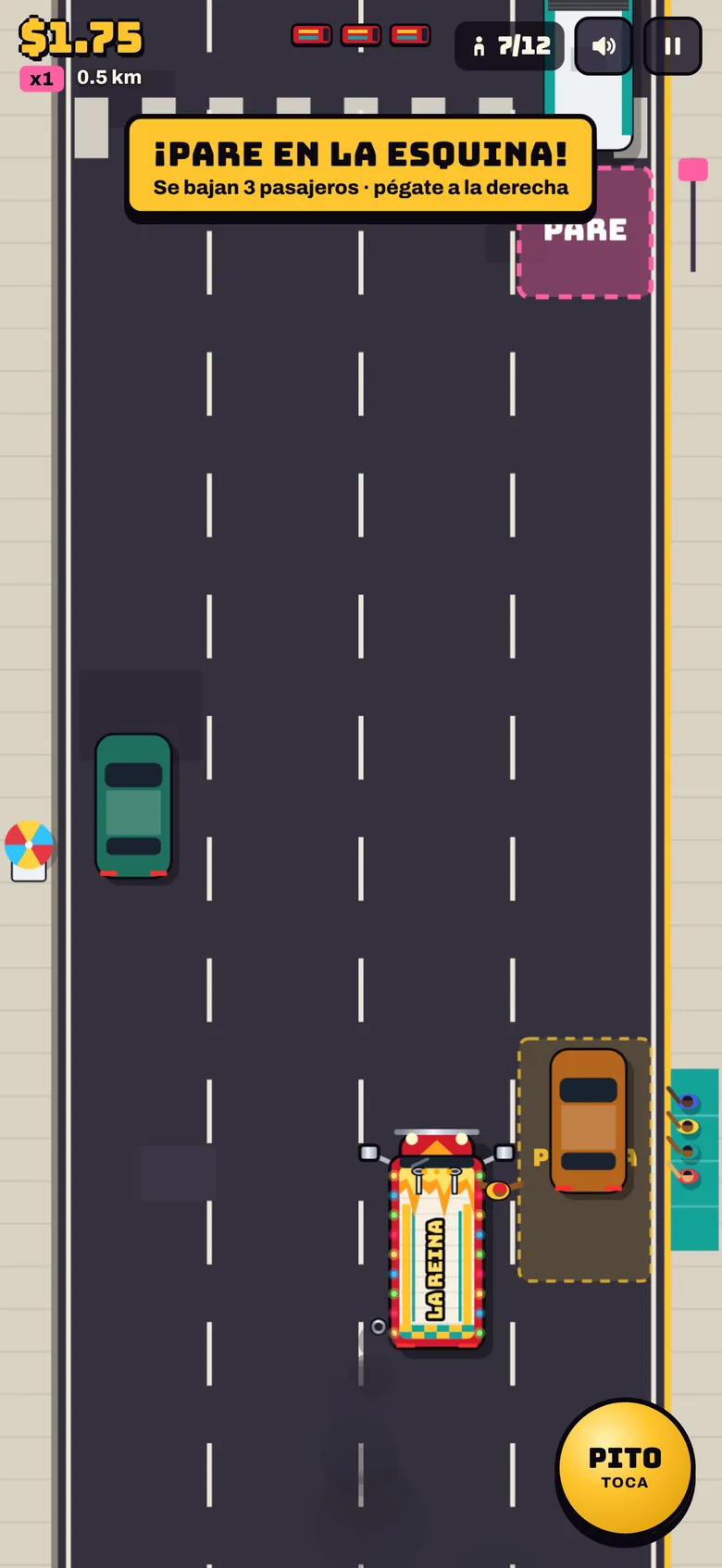 Diablo Rojo Rush: el bus en la calle con el letrero ¡Pare en la esquina!